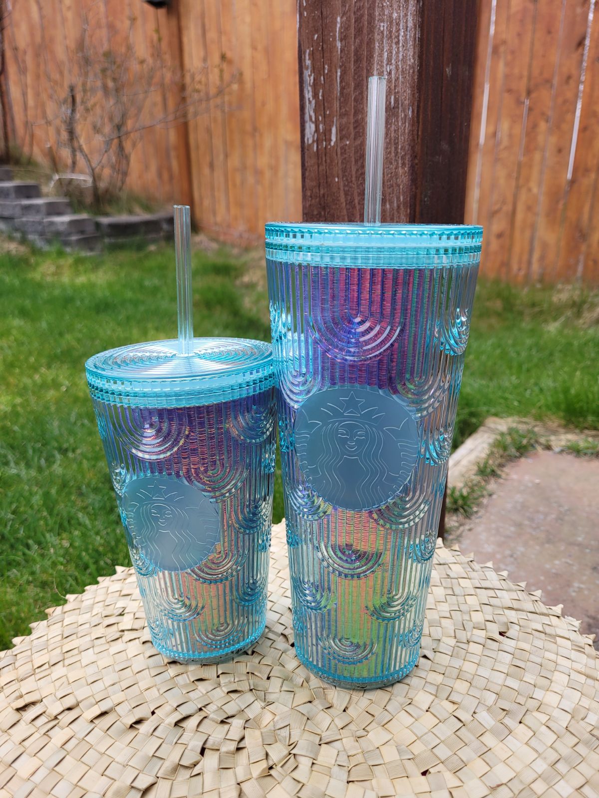 Starbucks Spring 2022 Iridesent Mermaid Tail Tumblers
