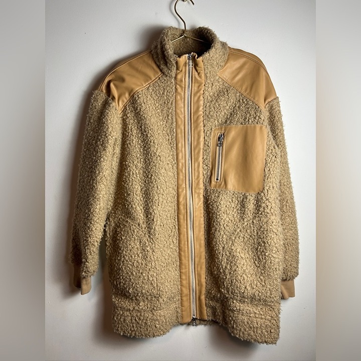 Staud Scrabble Faux Fur Jacket XS