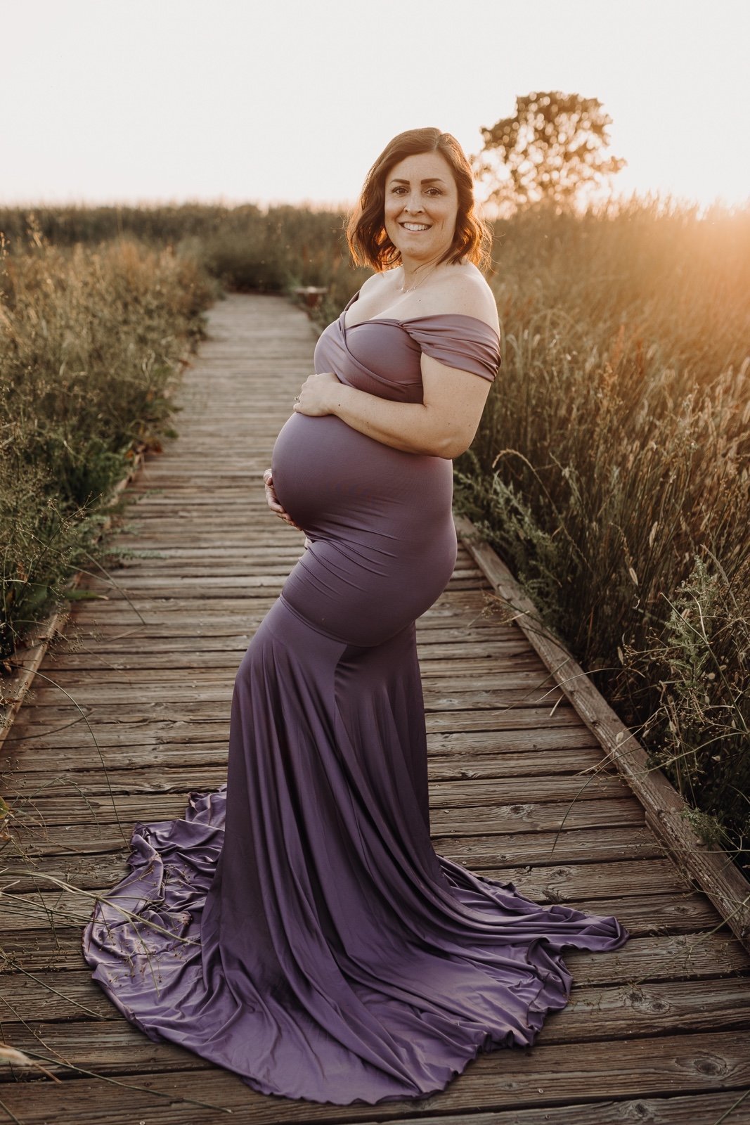 Like New Chickaboo Maternity Photo Gown Luxe Jersey fabric