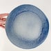 Vintage Blue Floral Studio Pottery Platter Signed Delia Serving Cottage Core