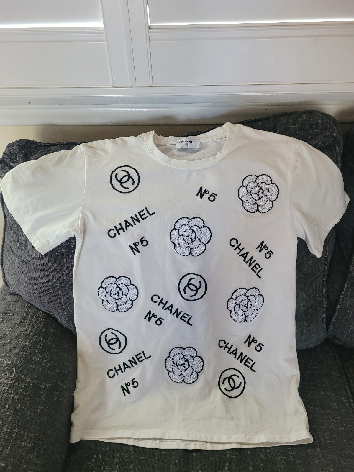 Chanel Shirt Size L (but fits M to semi-L) - USED(PRE-LOVED)