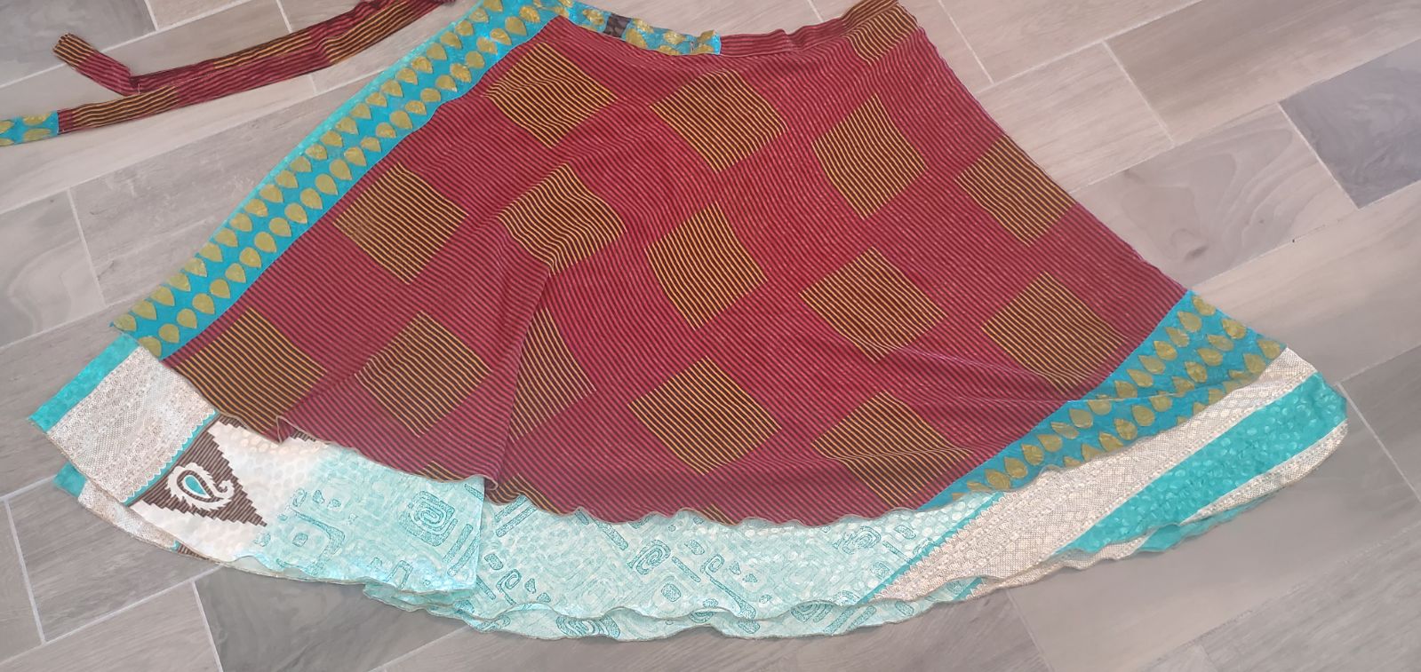 Sari wrap skirt