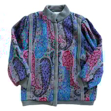 Vintage zip up sweater jacket