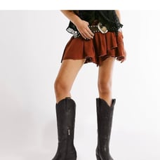 Embroidery Cowboy Boots, Black