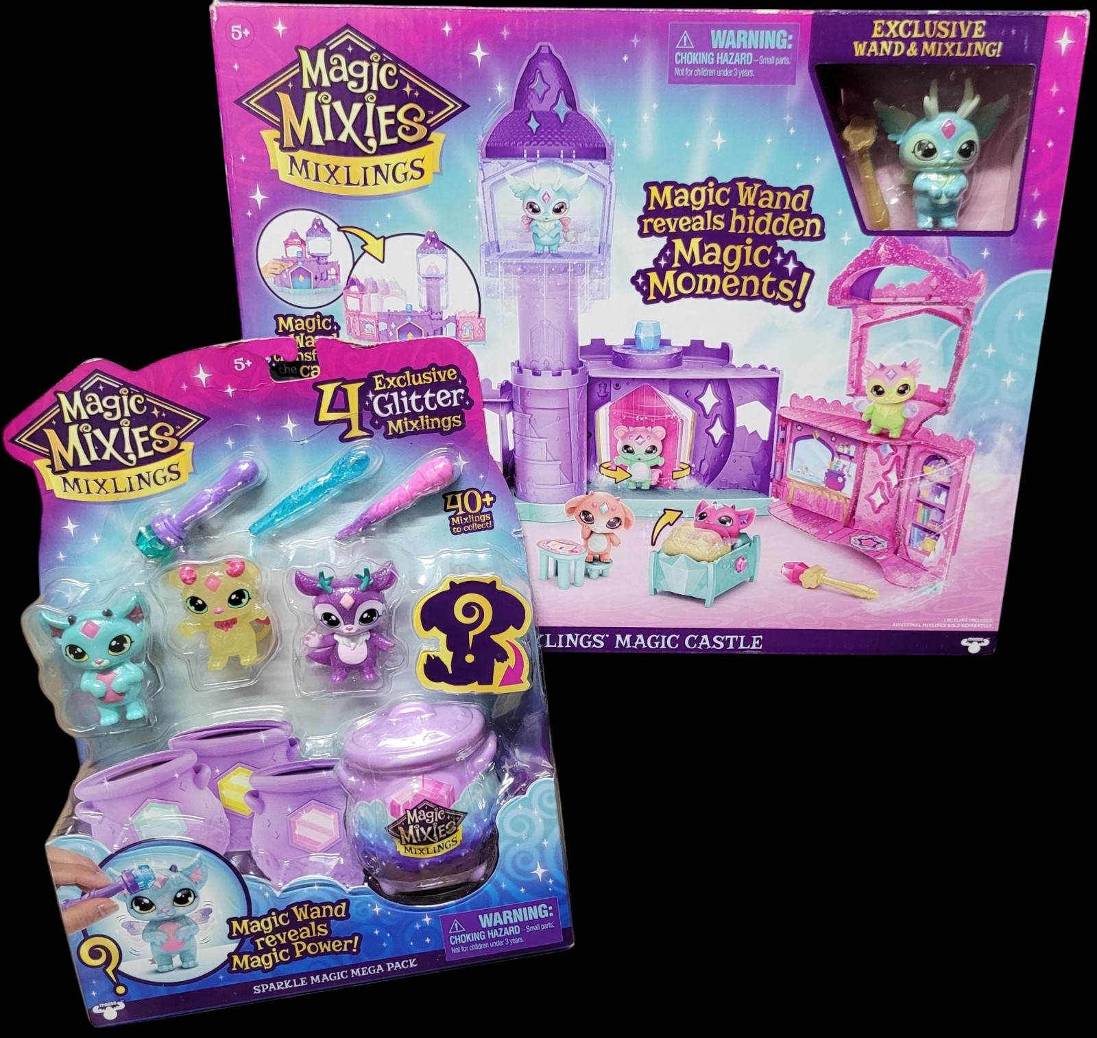 Magic Mixies Mixlings Castle and Sparkle Magic Mega Pack, Lot, New