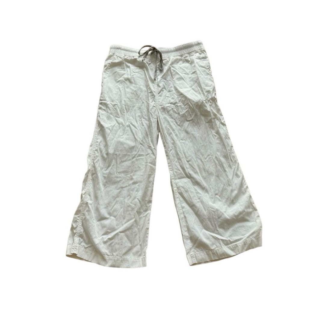 Rick Owens DRKSHDW Chalk White Drawstring Cropped Pants Womens Cotton Italy XL