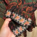 ZARA Deep Burgundy Green Boho Jacquard Long Sleeve Ribbon Tie Dress L NWT