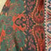 ZARA Deep Burgundy Green Boho Jacquard Long Sleeve Ribbon Tie Dress L NWT