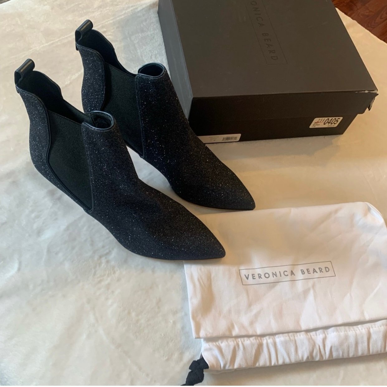 Veronica Beard Navy Parker Glitter Boots - New, Never worn, Size 41!
