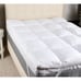 NEW Northern Nights Classic Dobby Stripe 3 Featherbed - Queen WHITE