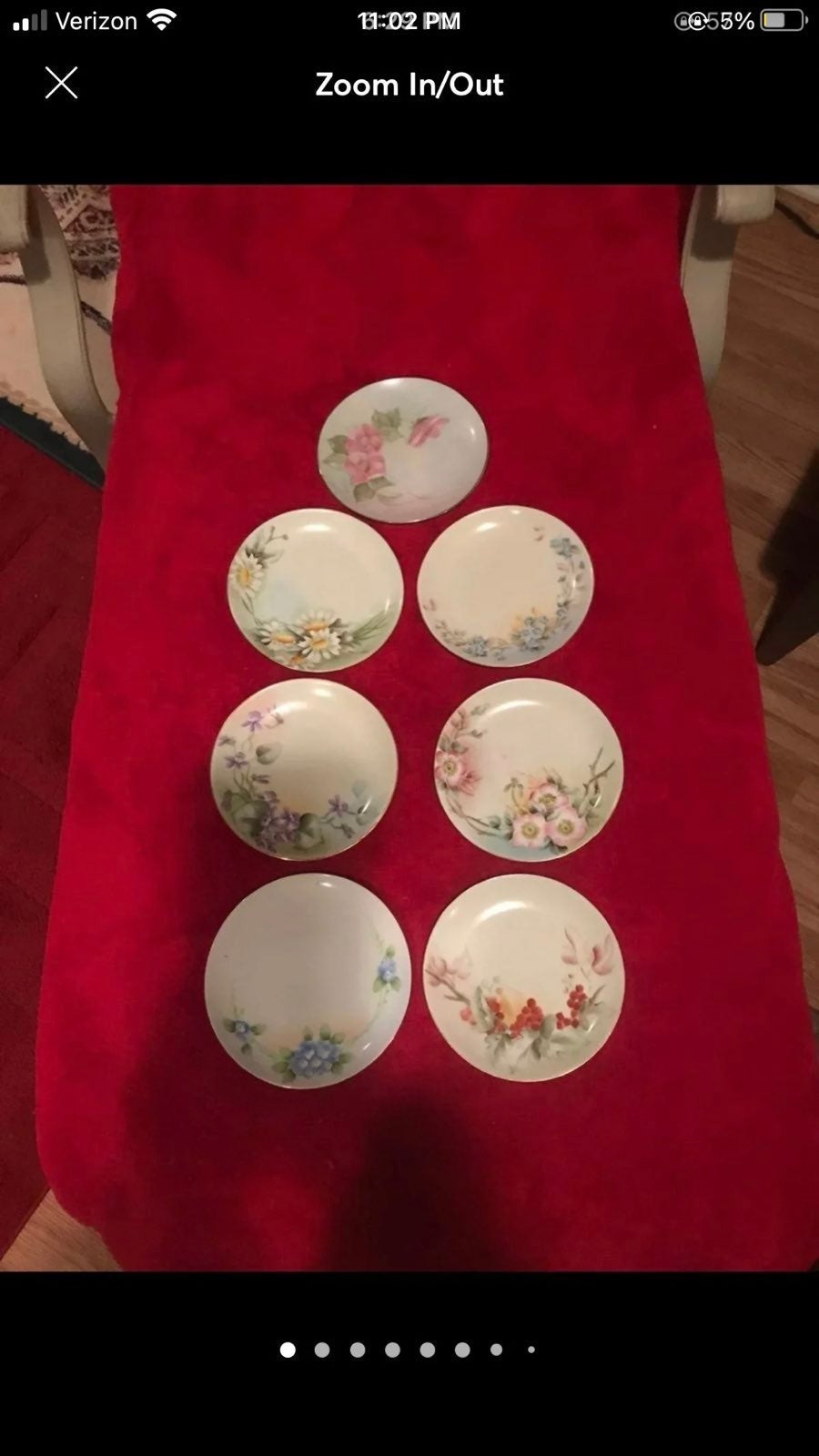 Beautiful VTG Handpainted Floral Plates