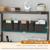 L Shaped Computer Desk with 5 Drawers and Storage Shelves, Corner Office Desk