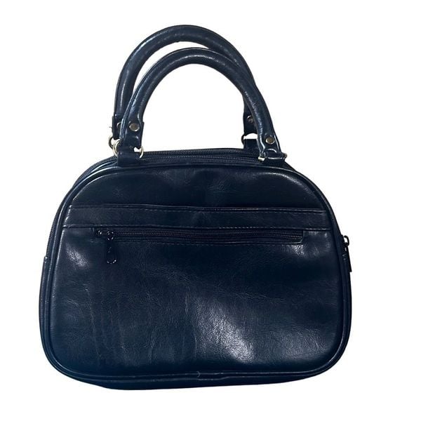 Collection Women’s Black Double Handle Zipper Closure Handbag OS Collection Women’s Black Double Handle Zipper Closure Handbag OS