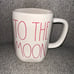 Rae Dunn By Magenta TO THE MOON, AND BACK double sided Ceramic LL Coffee Tea Mug