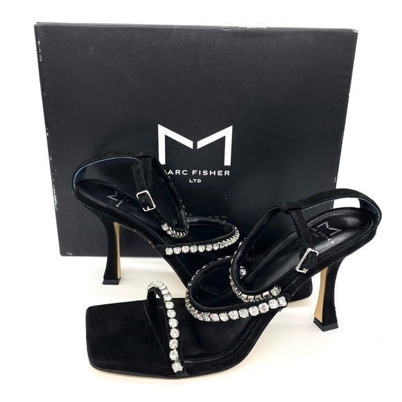 Marc Fisher Women's Dezzi Embellished Strappy High Heel Sandals Size 6 New