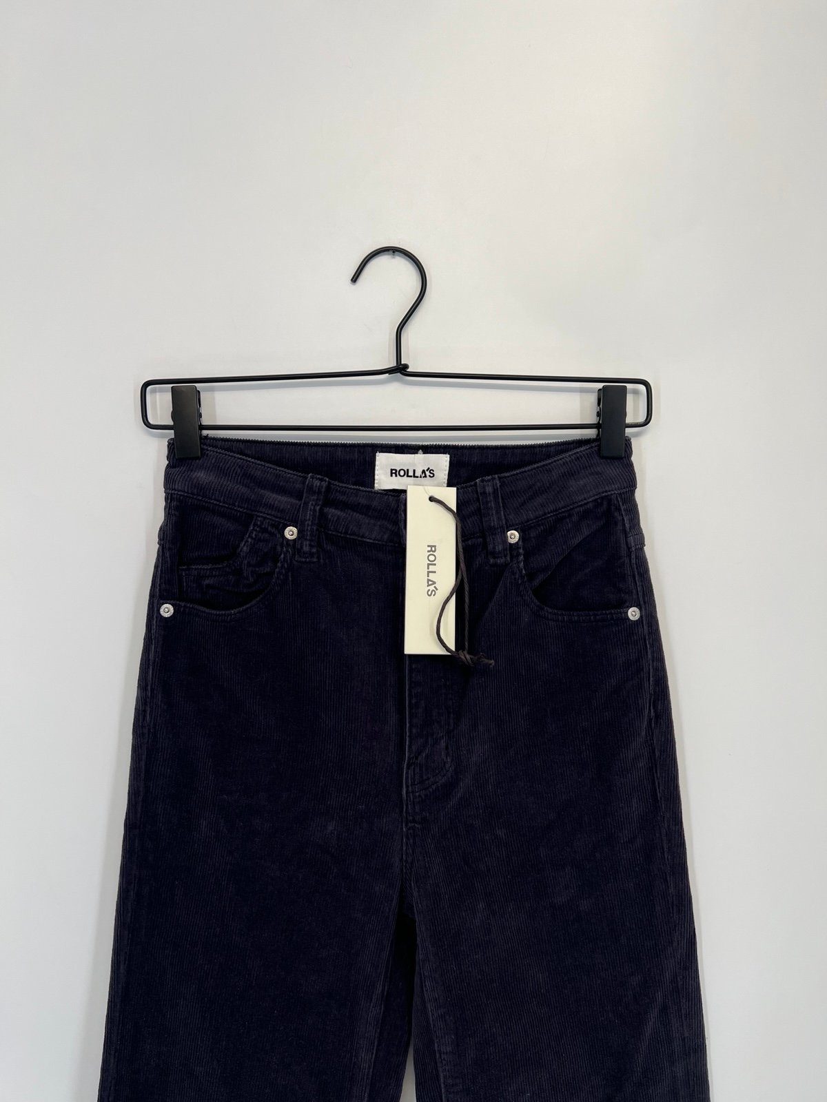 Rolla’s Eastcoast Flare Corduroy High Rise Jeans In Blueberry Cord