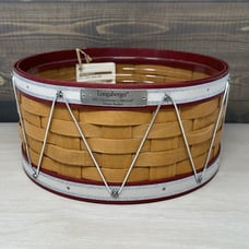 Longaberger 2012 Christmas Collection 10 Inch Drum with Protector and Tags