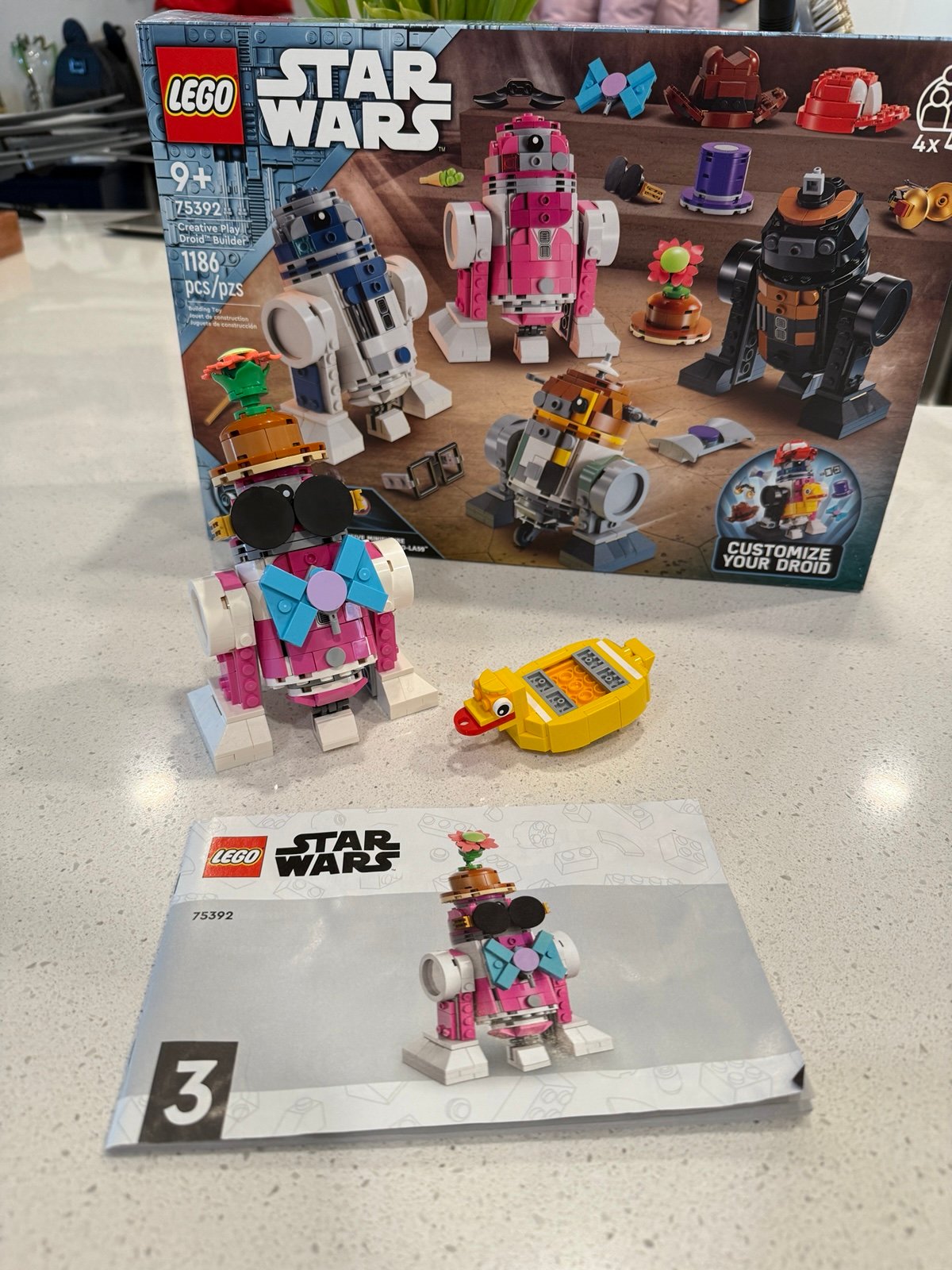Pink Droid Creative Play Droid Builder PLUS DUCK Lego Set Star Wars