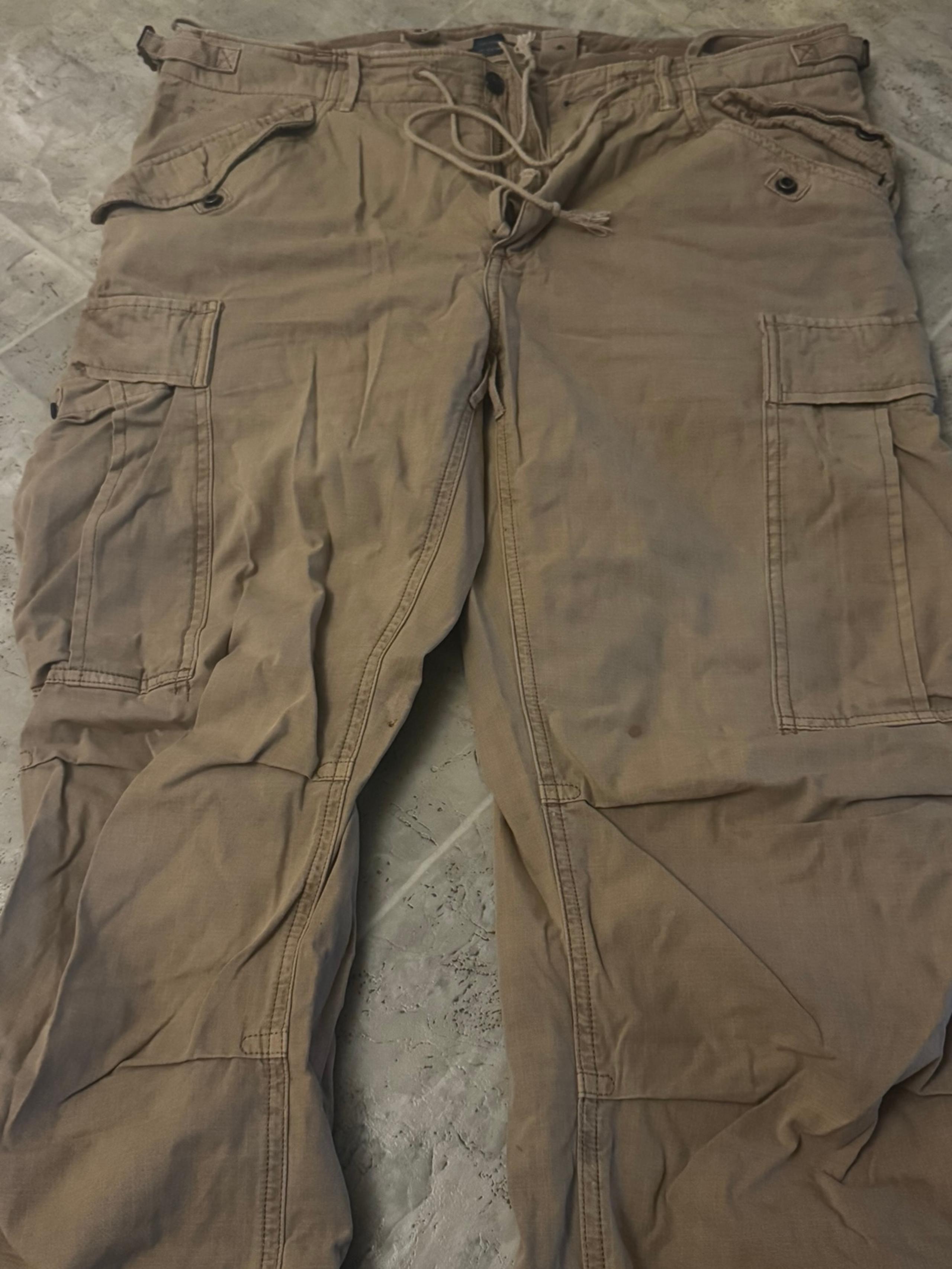 Vintage Polo Ralph Lauren Pants Mens 34/30 Brown Paratroopers Cargo