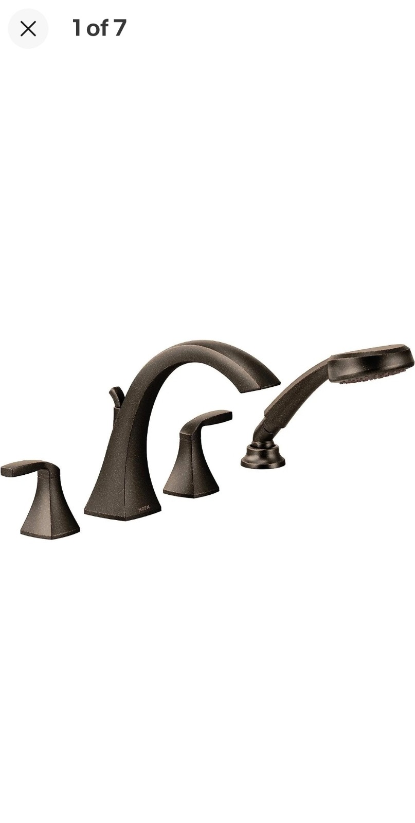 Moen T694ORB Voss 2-Handle Roman Tub Lever Trim + Hand Shower Oil Rubbed Bronze