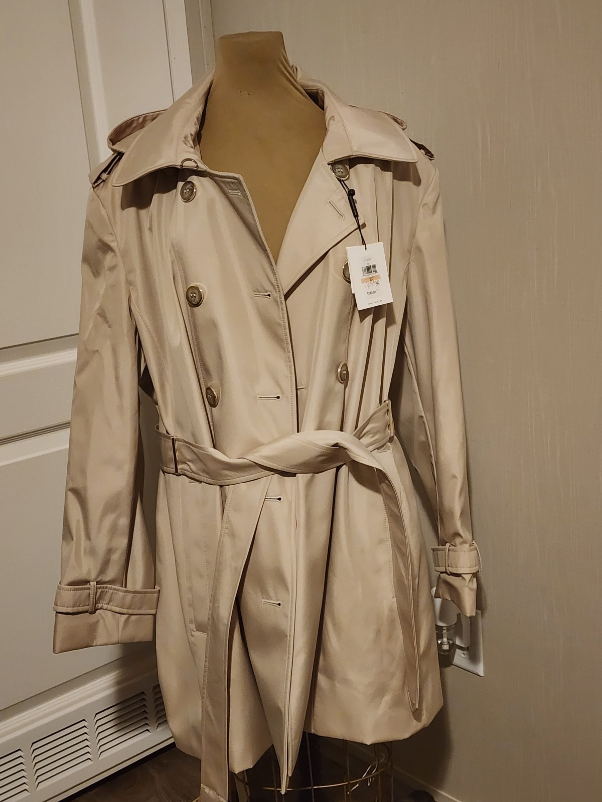 Women's Calvin Klein Water Resistant Short Trench Coat