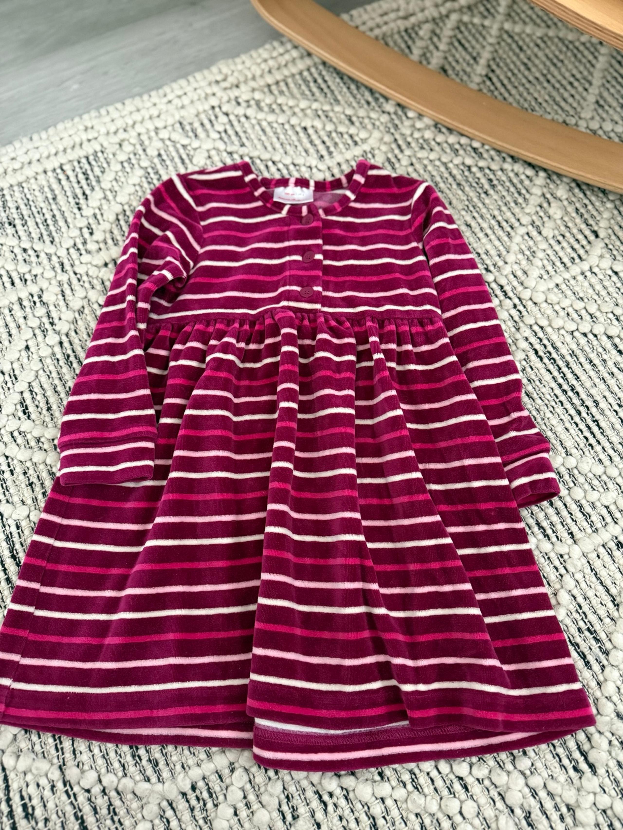 Hanna Andersson Girls Pink Striped Dress Size 4
