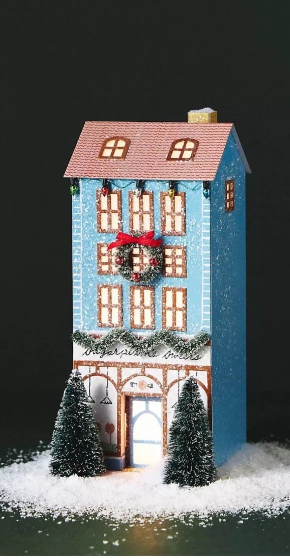 NWT Anthropologie George & Viv Light-Up Holiday Village Sugar Plum Sweet Shop
