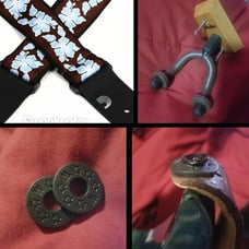 Guitar Safety Bundle Wall mount guitar stand Strap and Strap Locks