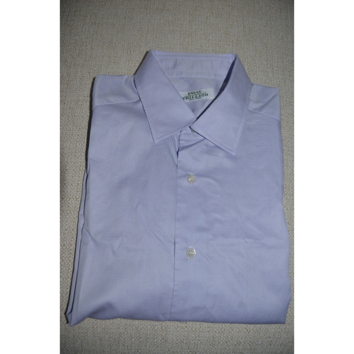 FRAY Trillion Palm Beach Mens Dress Shirt Light Lavender Size 16/41 Made in Ital