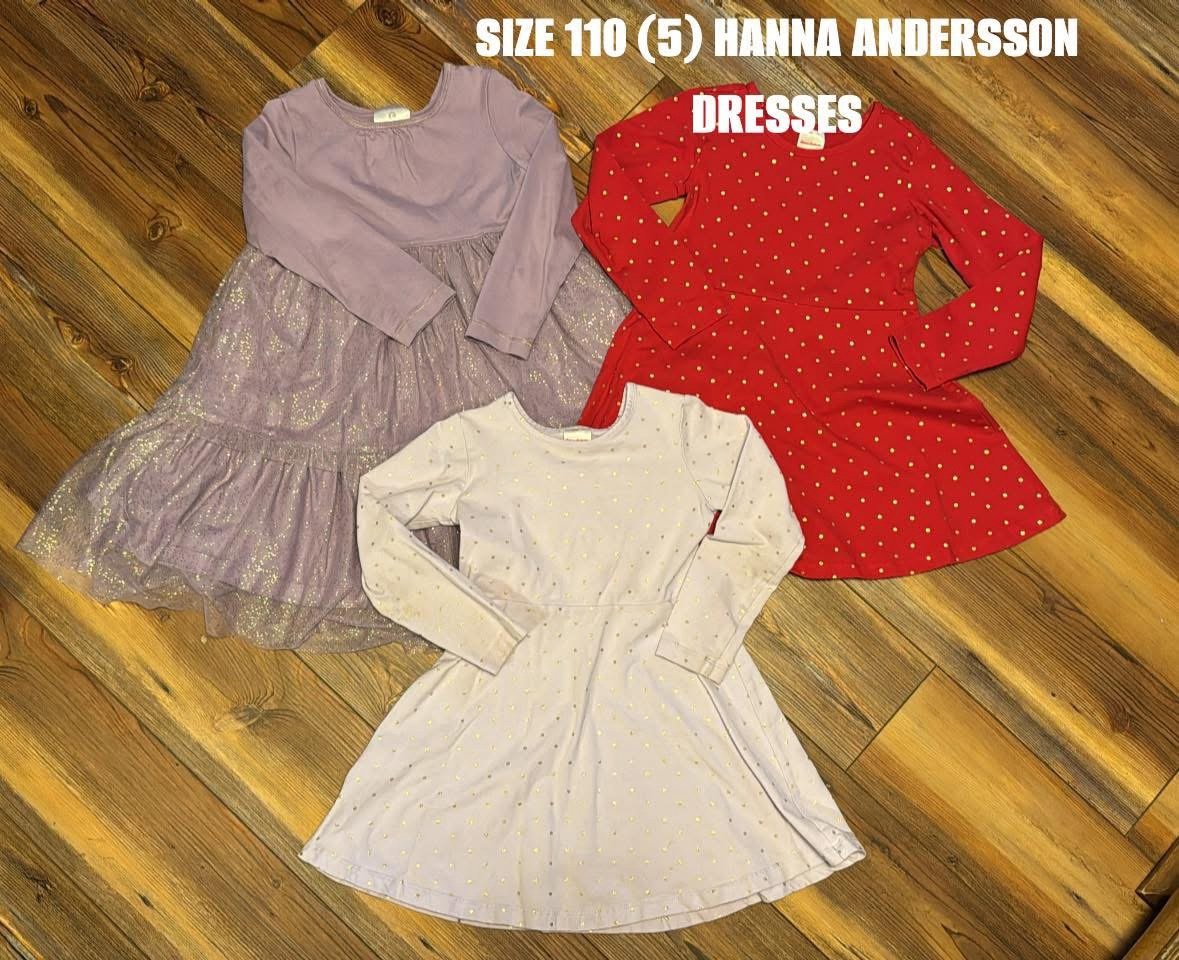 Size 110 (5) Hanna Andersson dress lot