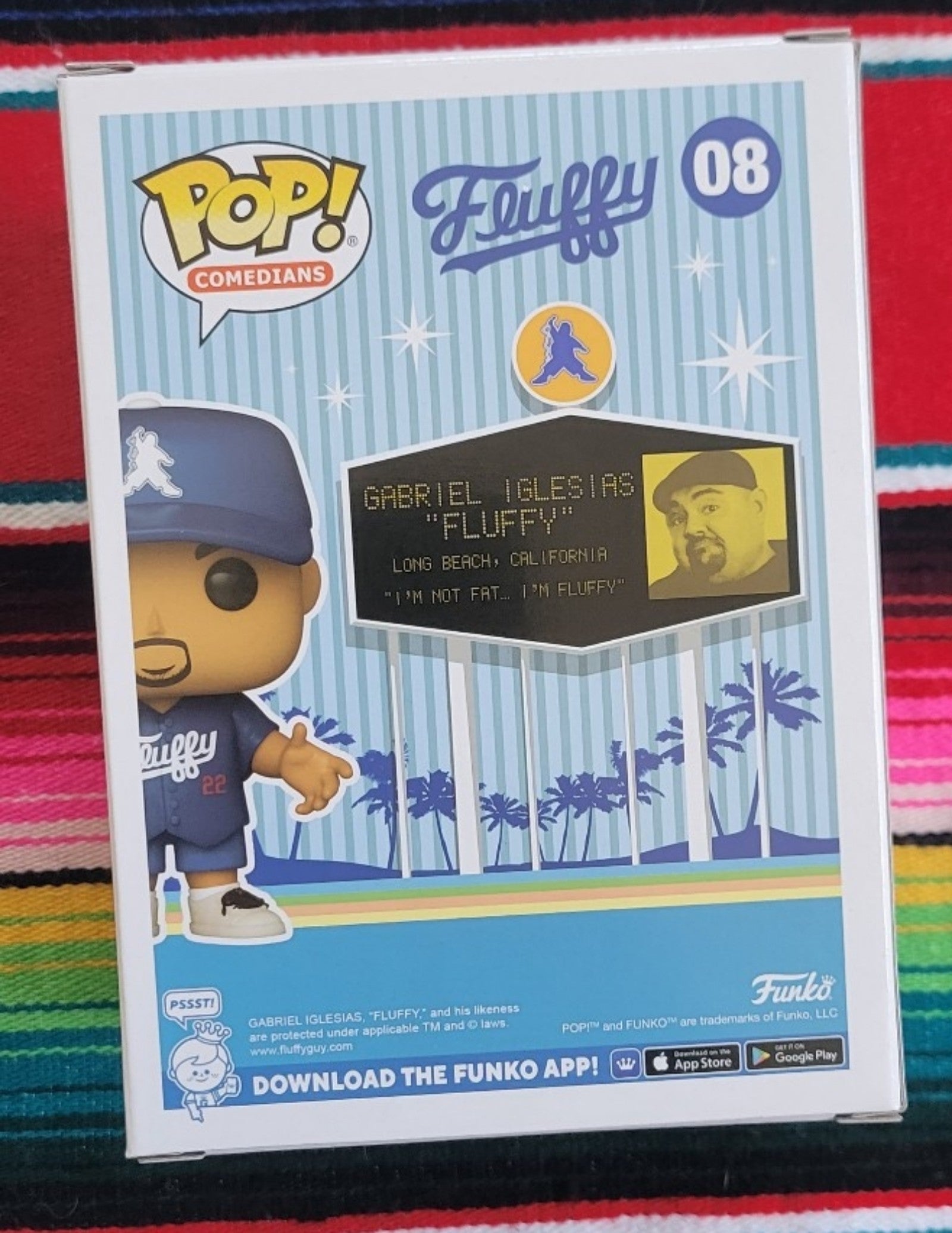 Gabriel Fluffy Iglesias Dodger Stadium Blue Autograph Funko store Pop