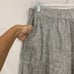 Cut Loose Light Gray Frayed Hem Linen Cotton Blend Pull-on Pants XL