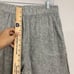Cut Loose Light Gray Frayed Hem Linen Cotton Blend Pull-on Pants XL