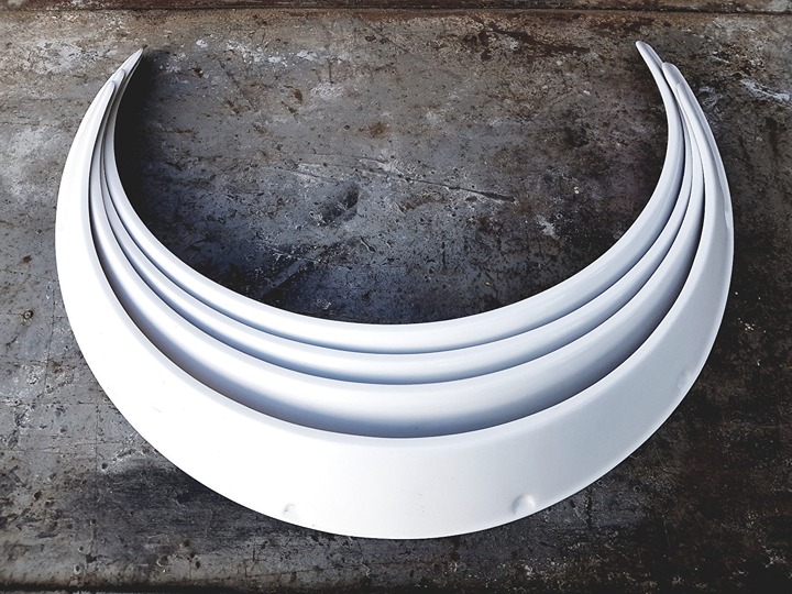 3″ JDM Fender Flares Universal white fiberglass (4 pieces) NEW