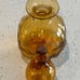 Vintage MCM Blenko Mid-Century Glass Decanter In Gold With Ball Stopper