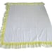 2 White Yellow Eyelet Lace Ruffle Curtain Drape Panels 79 x 39 with Valance