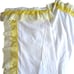 2 White Yellow Eyelet Lace Ruffle Curtain Drape Panels 79 x 39 with Valance