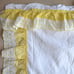 2 White Yellow Eyelet Lace Ruffle Curtain Drape Panels 79 x 39 with Valance