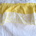 2 White Yellow Eyelet Lace Ruffle Curtain Drape Panels 79 x 39 with Valance