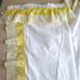 2 White Yellow Eyelet Lace Ruffle Curtain Drape Panels 79 x 39 with Valance