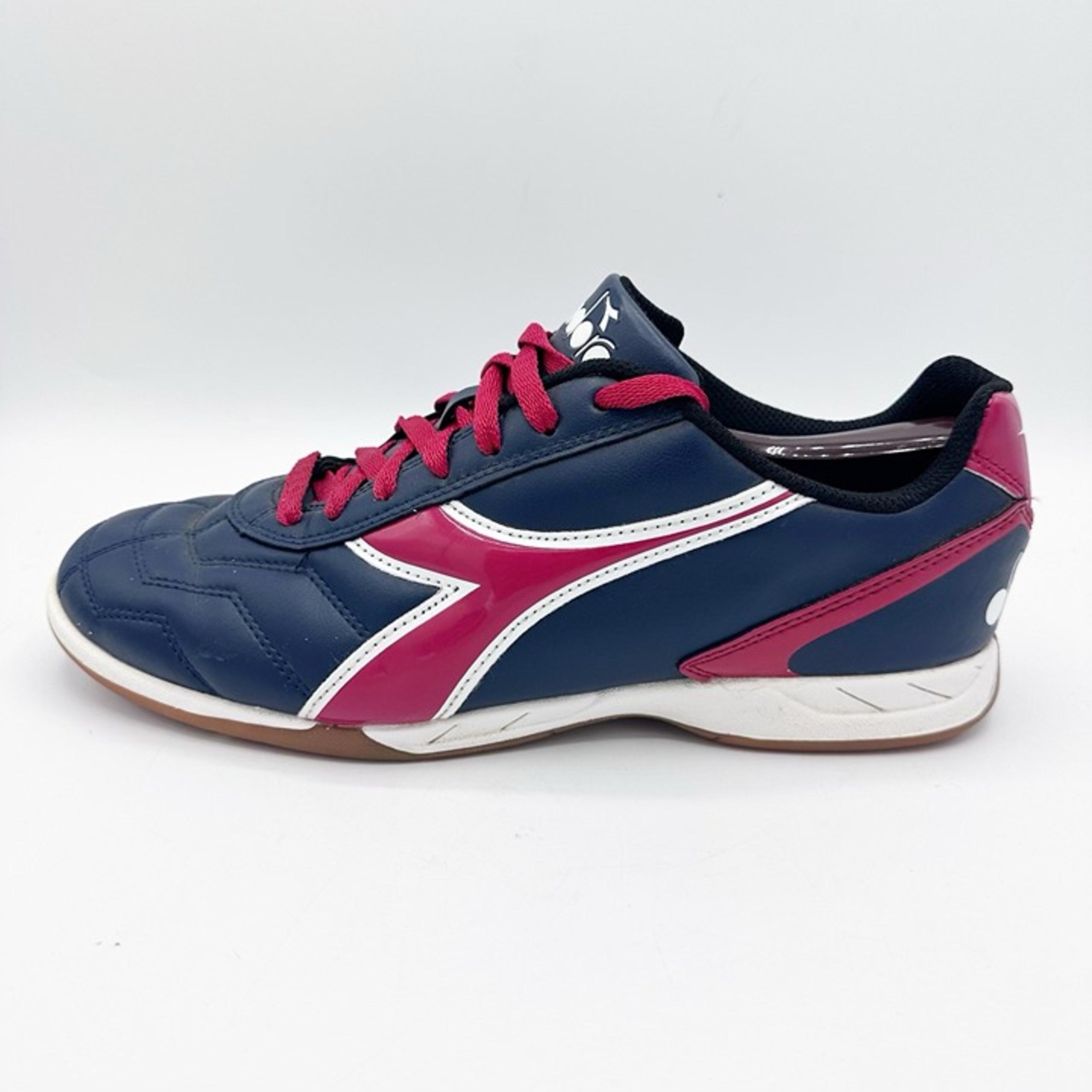 Diadora Capitano ID Indoor Soccer Shoes Navy Blue/Red Men’s Size 10.5 PO0507 EUC