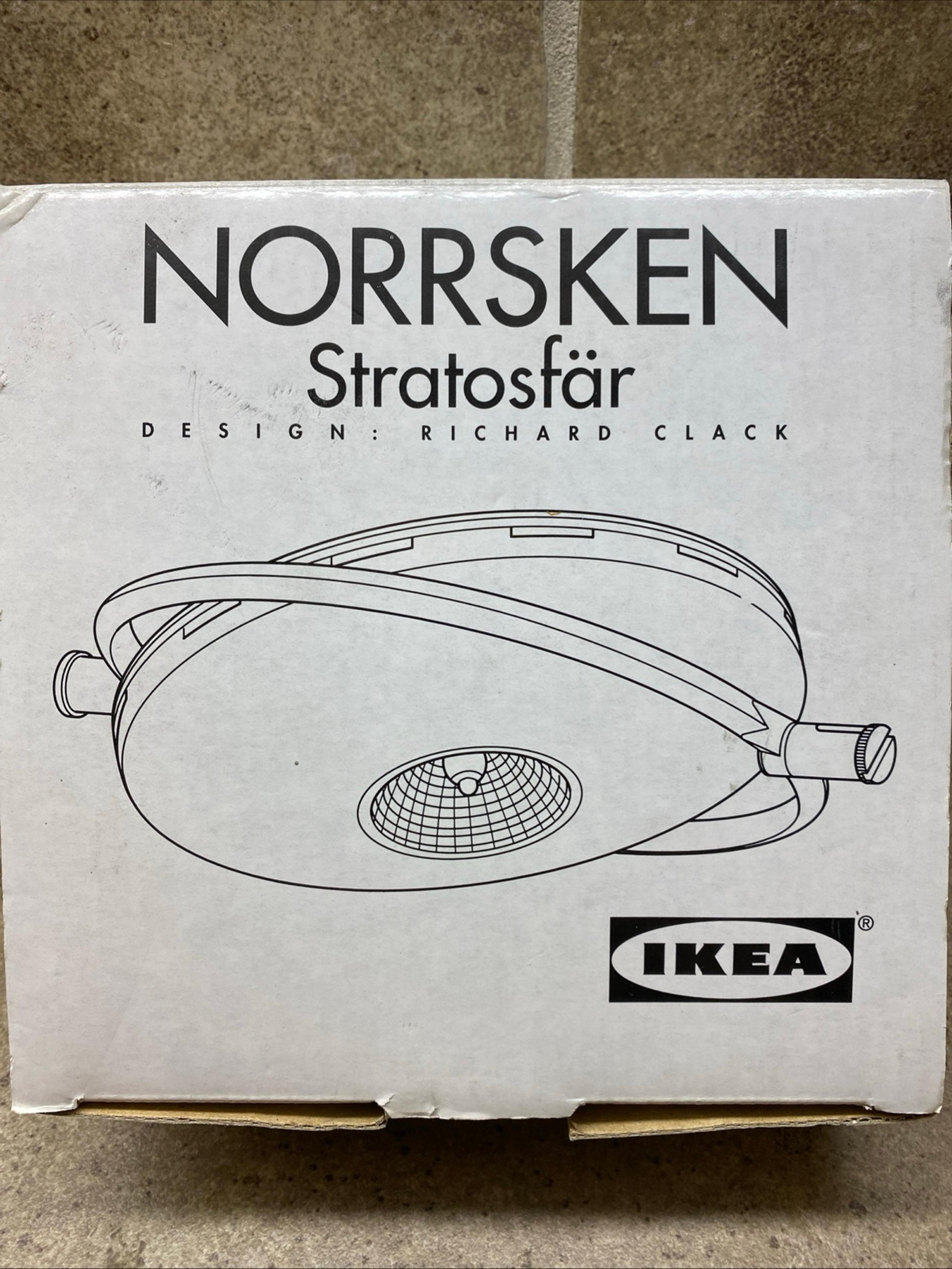 IKEA Norrsken Stratosfär Stratosfar UFO Flying Saucer Wire Track Fixture + Bulb
