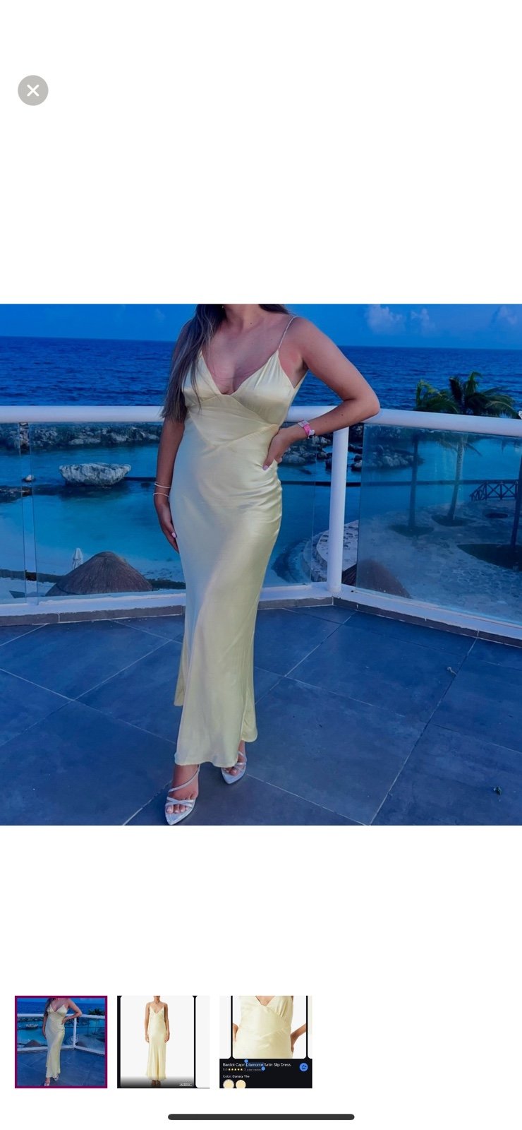 Bardot Capri diamonte slip dress