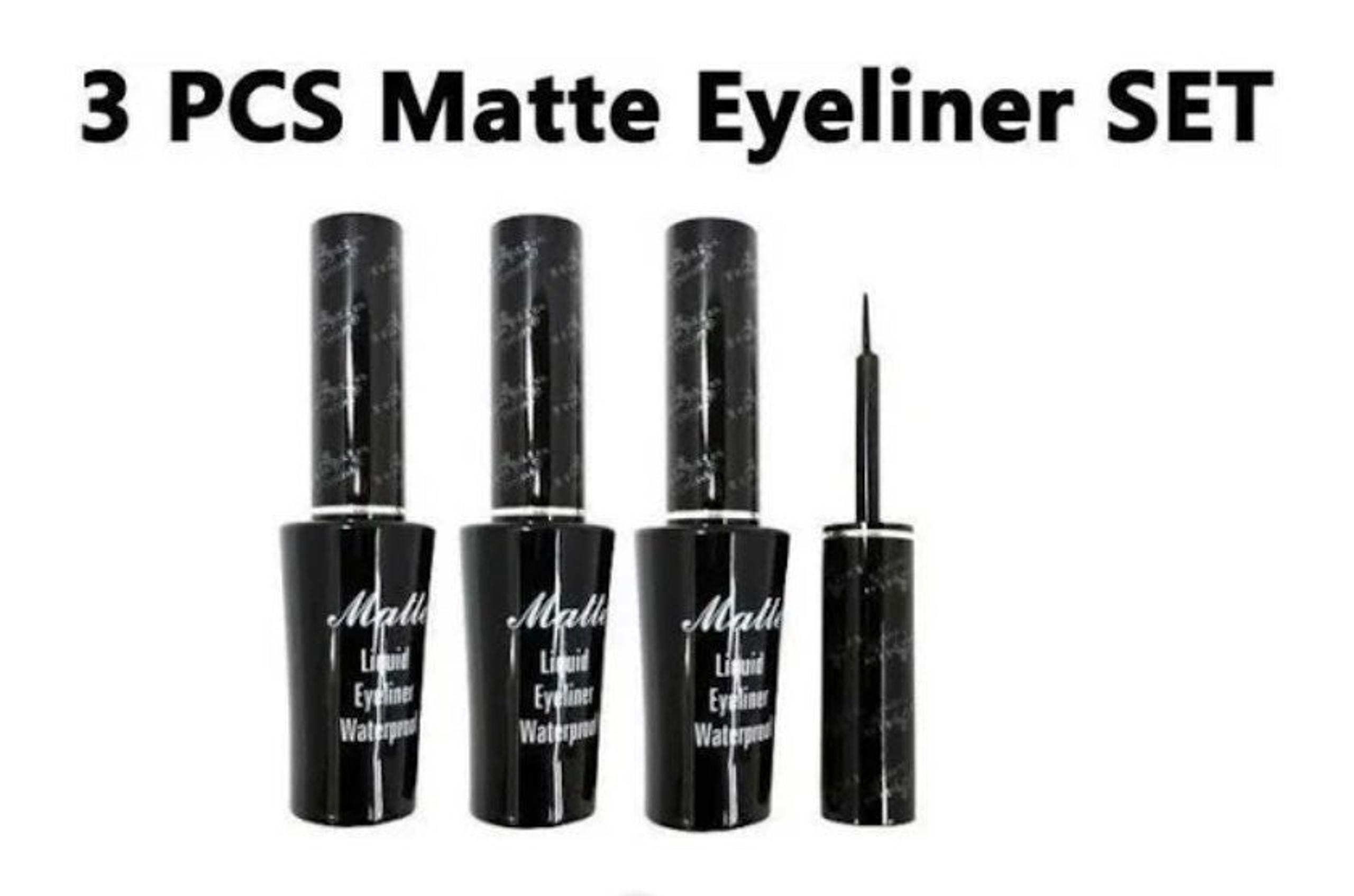 Black matte waterproof liquid eyeliner bundle