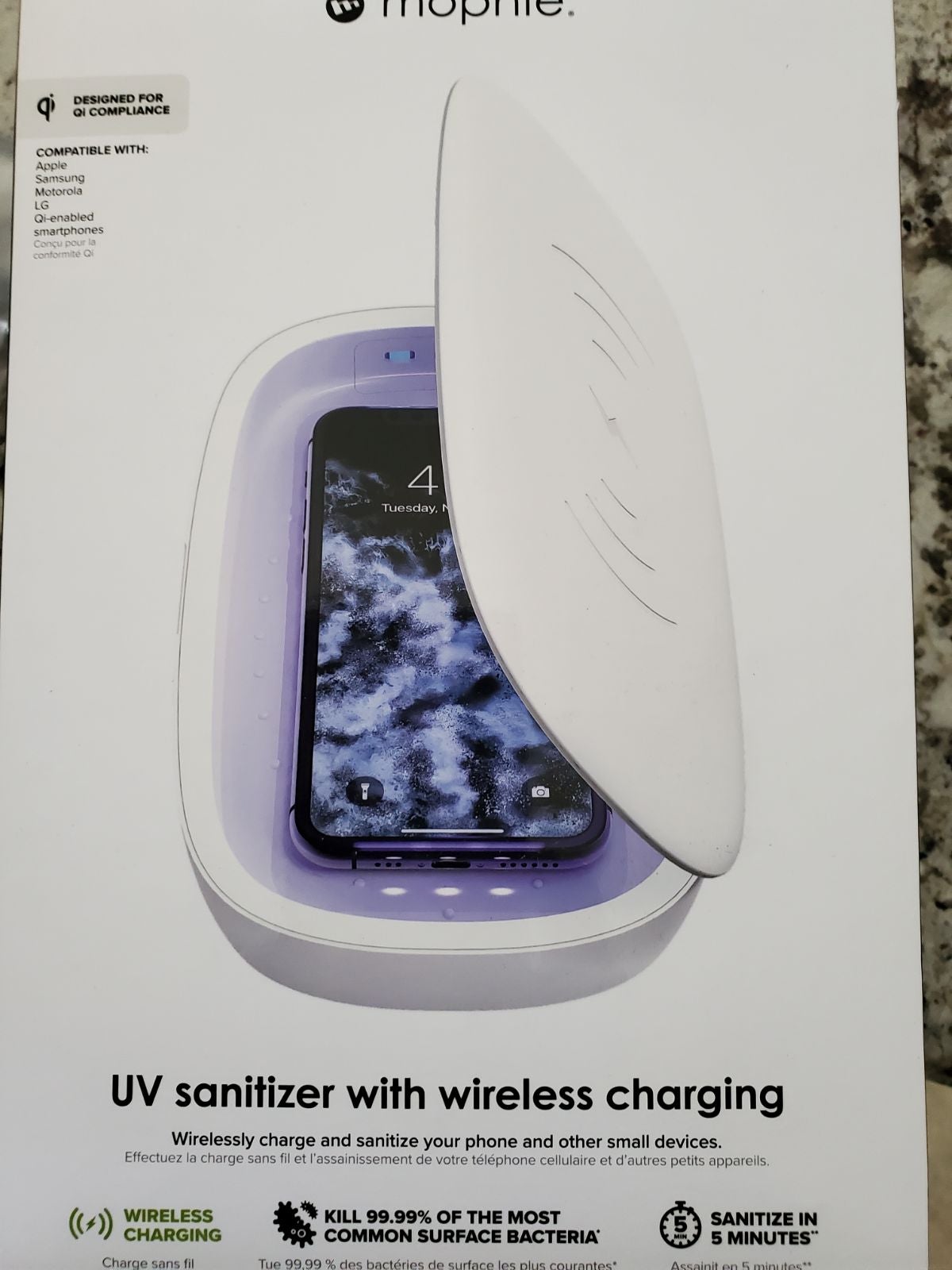 UV Sanitizer with wireless charging
