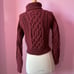 Evelyn - red Cable Knit Turtleneck Sweater