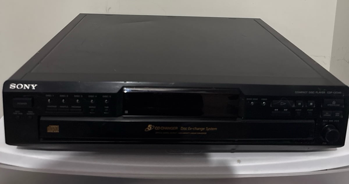 Sony CDP-CE345 CD Compact 5 Disc Changer Player No Remote, Tested-Working