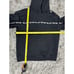 Supreme Text Striped Hooded Sweatshirt Wrap Around Hoodie Size Medium Black