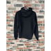 Supreme Text Striped Hooded Sweatshirt Wrap Around Hoodie Size Medium Black