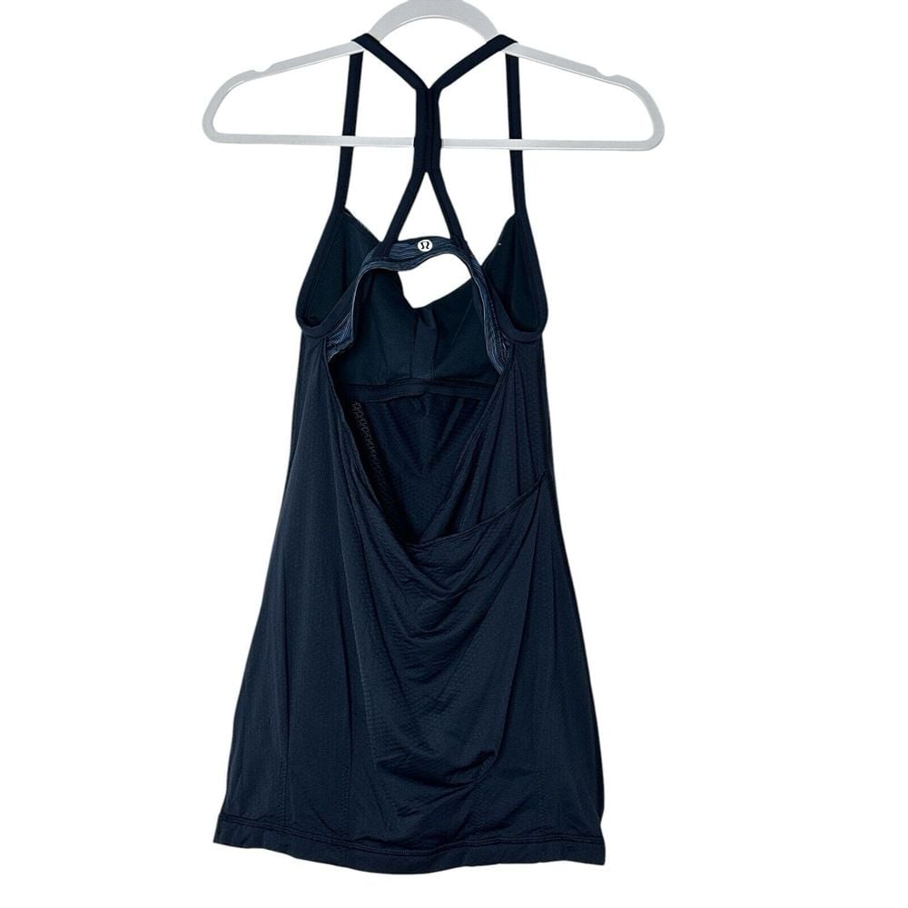 Lululemon C.Y.B Ink Navy Open Back Tank Top Size 10 Athleisure Gym Outdoor